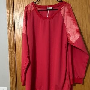 Women's Sweatshirt with Tie-Dye Accents